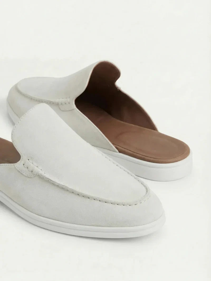 White Yacht Suede Mule