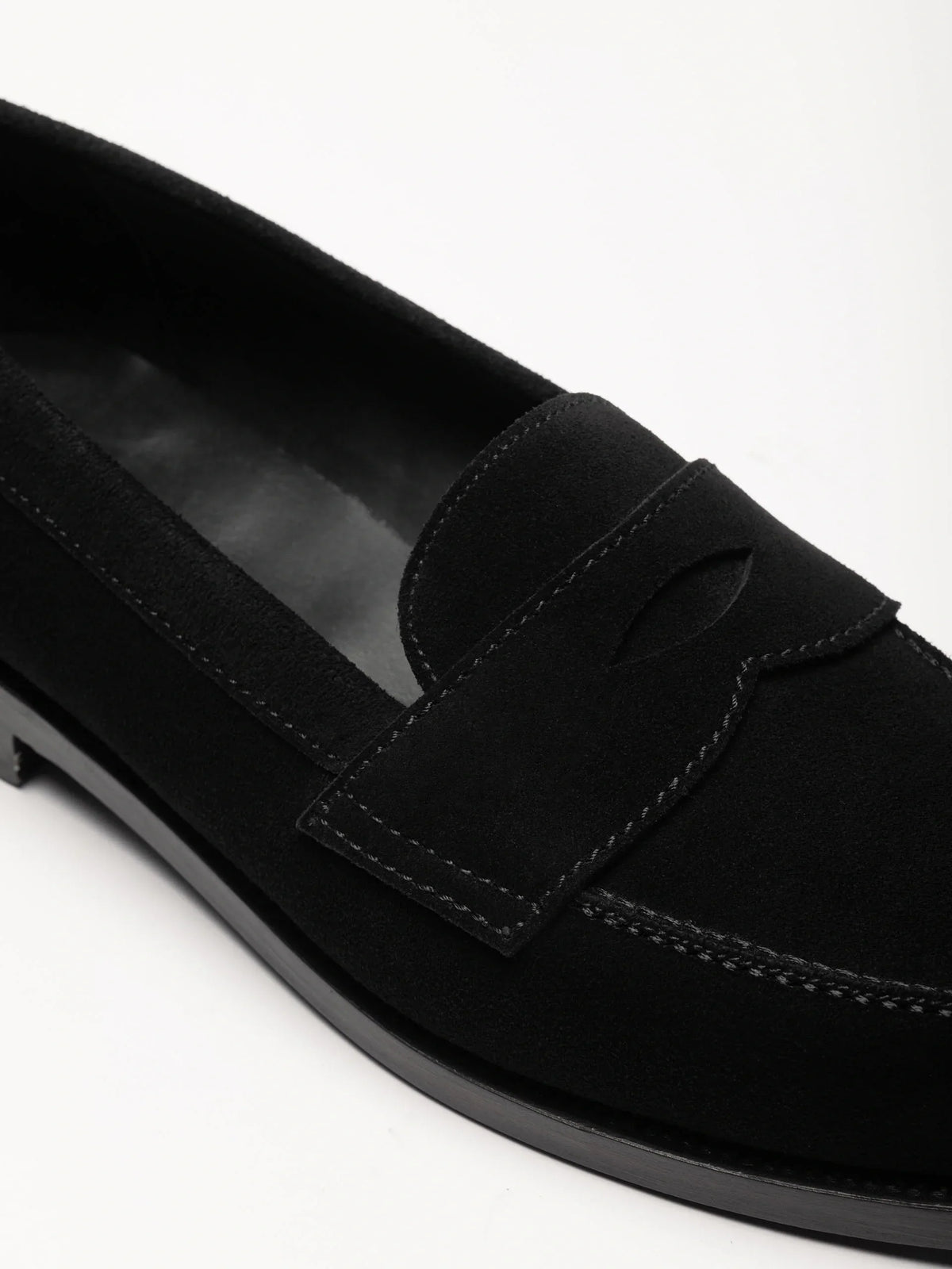 The Ivy Loafer - Black Suede