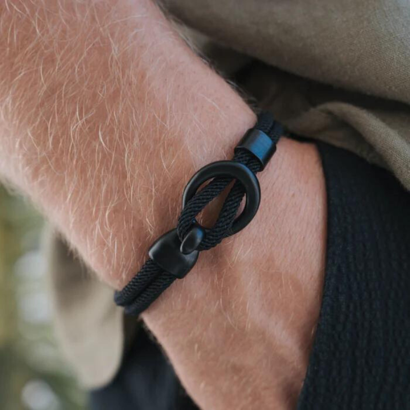 Drift Black men's bracelet – Rivo Coast