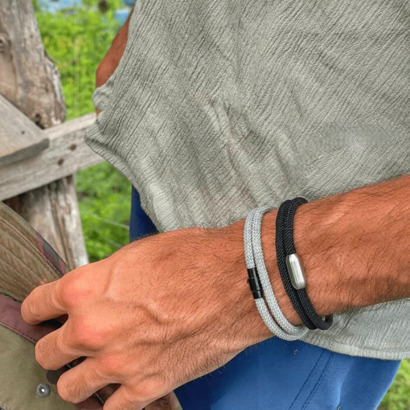 Harbor Black men's bracelet – Rivo Coast