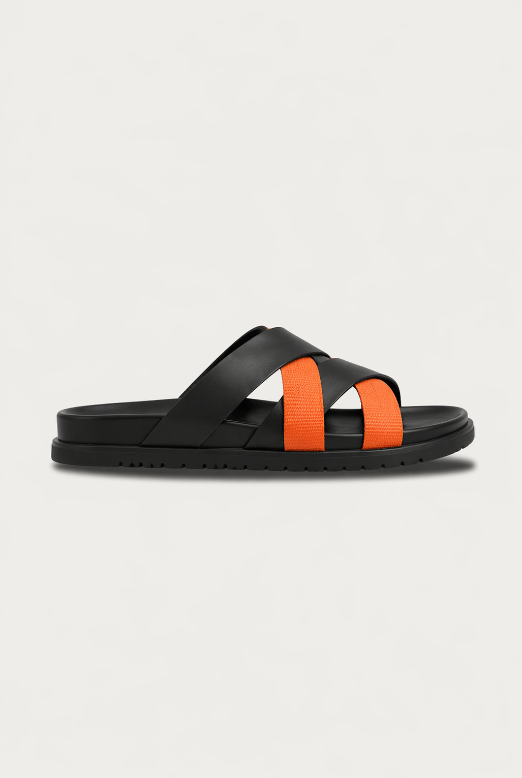 Palermo Leather Sandal Orange Black