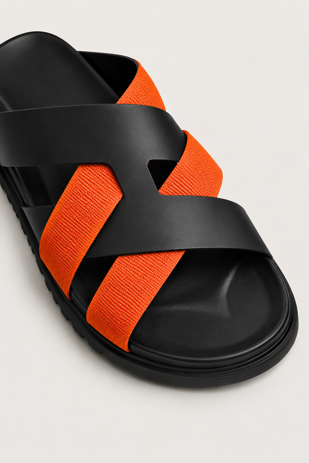 Palermo Leather Sandal Orange Black