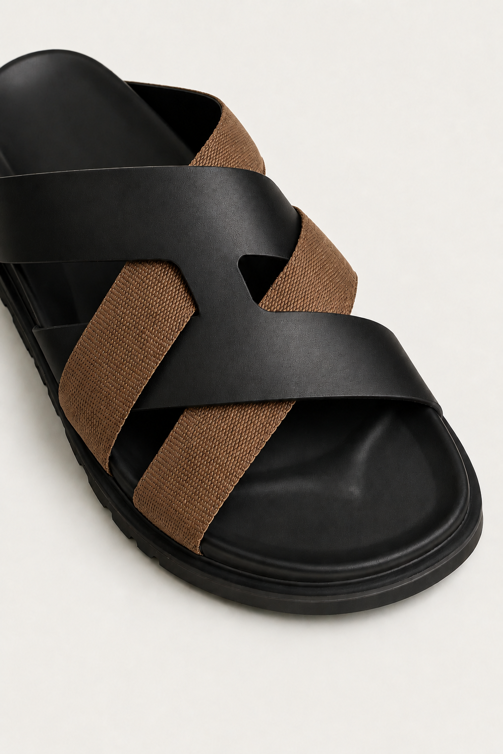 Palermo Leather Sandal Black Brown