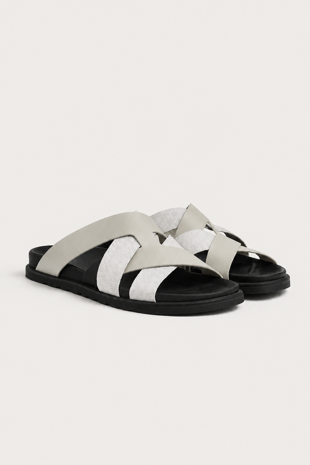 Palermo Leather Sandal Light Gray