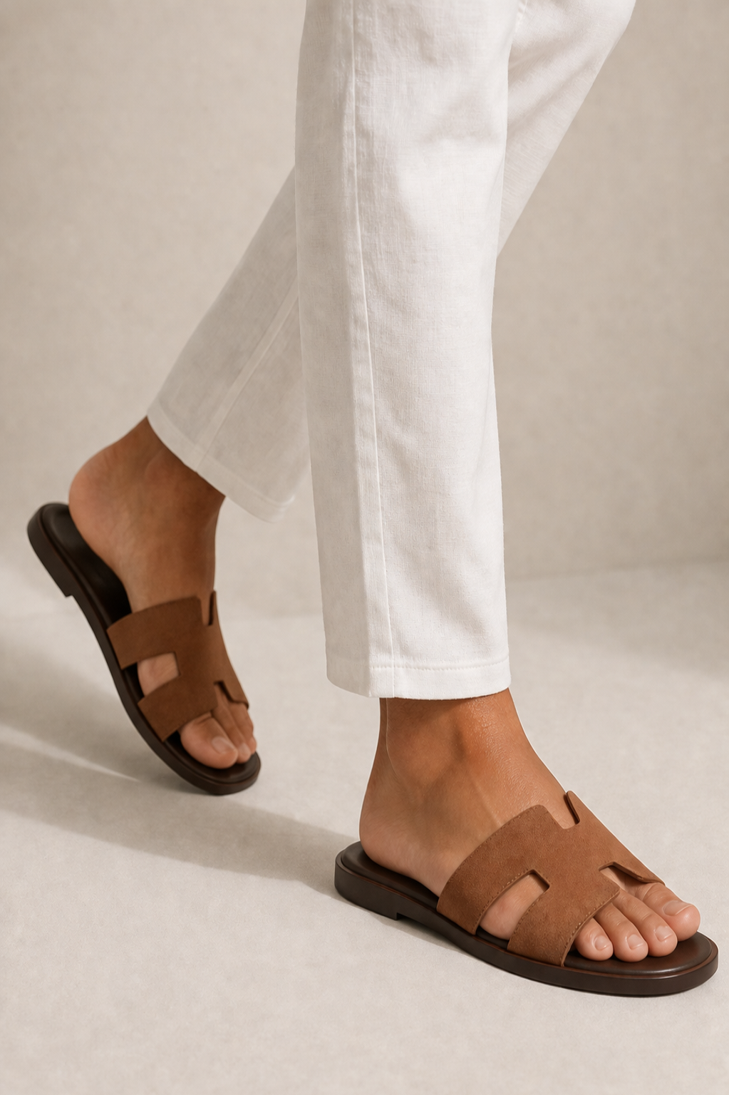 Coastal Suede Sandal Brown