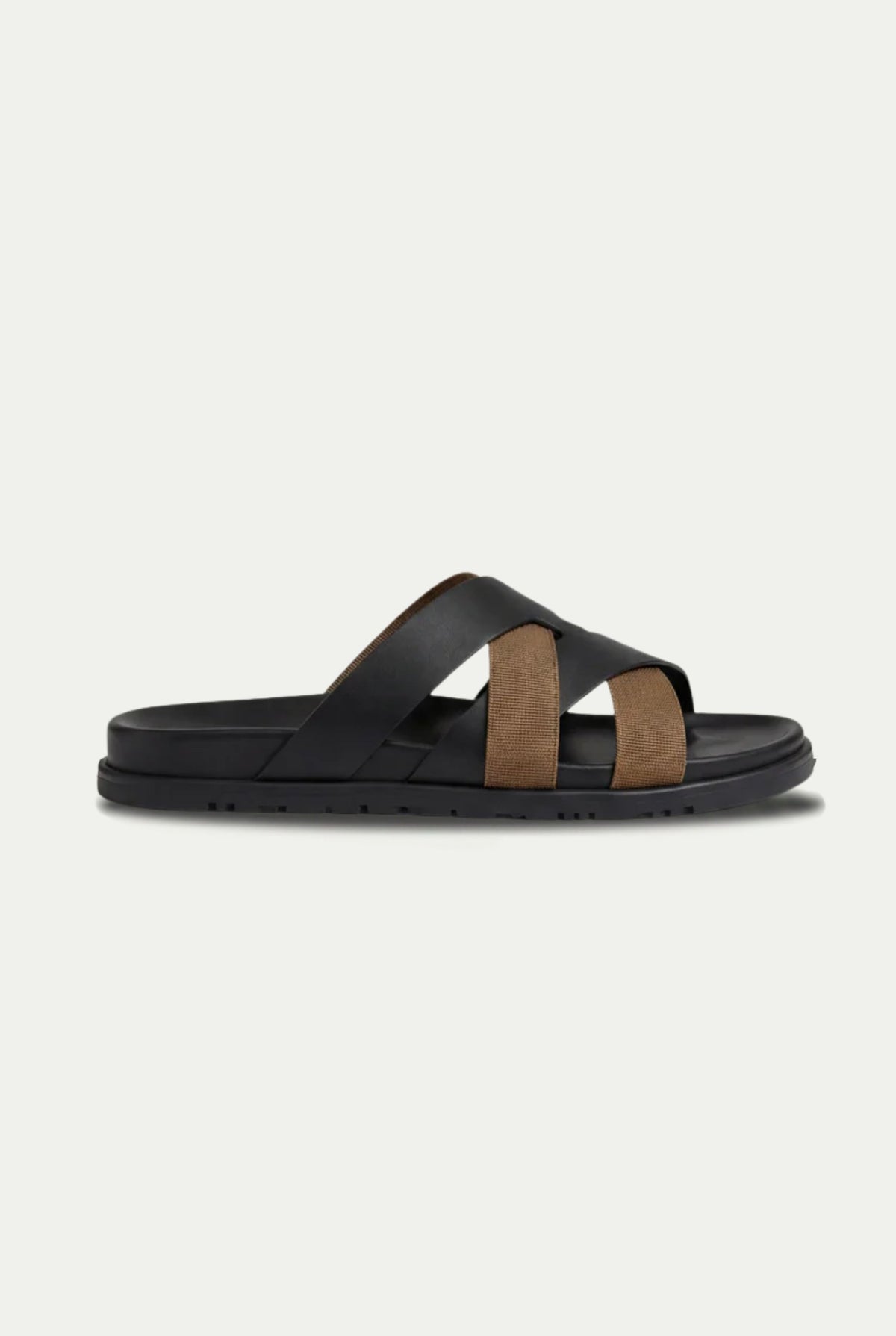 Palermo Leather Sandal Black Brown