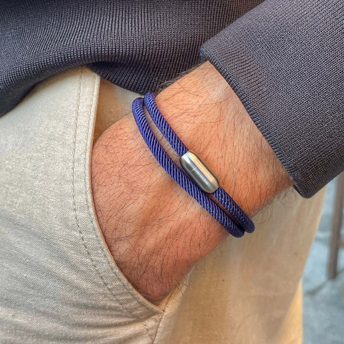 Harbor Dark Blue men's bracelet – Rivo Coast