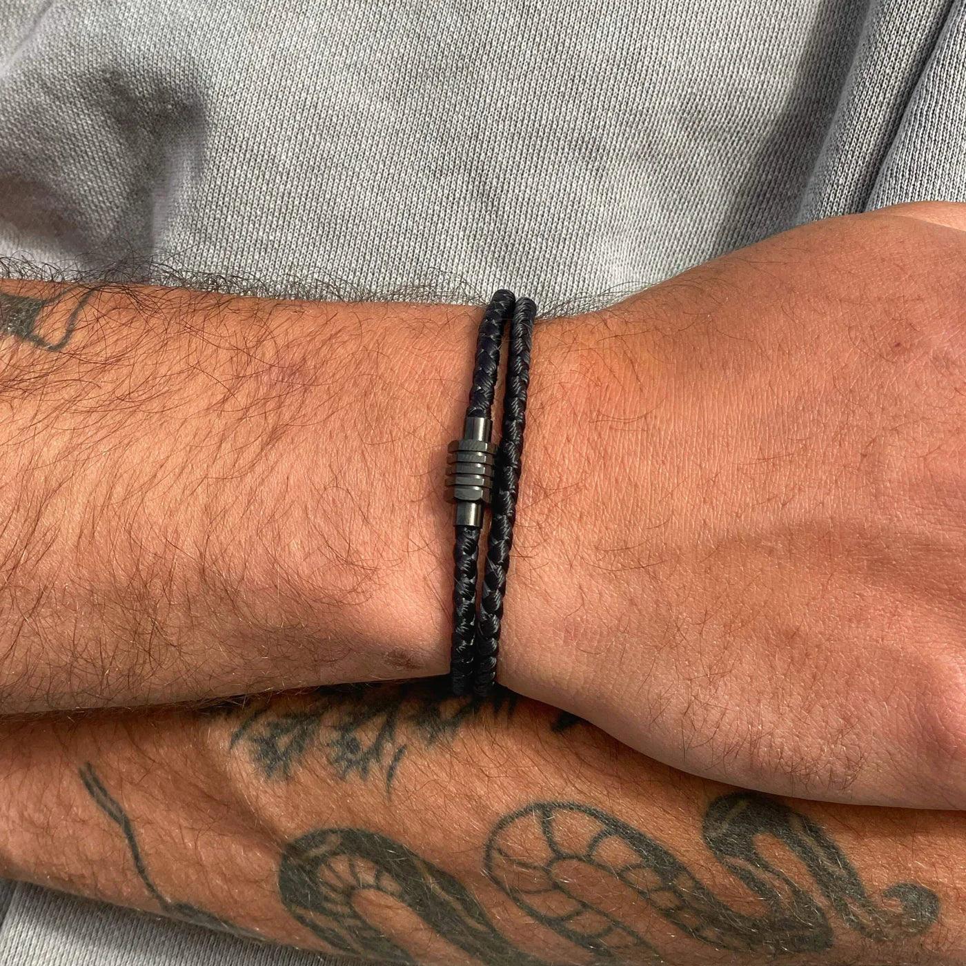 Seaspray Black men's bracelet – Rivo Coast