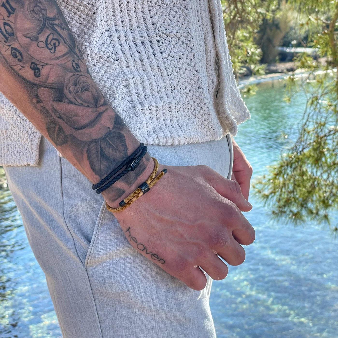 Seaspray Black men's bracelet – Rivo Coast