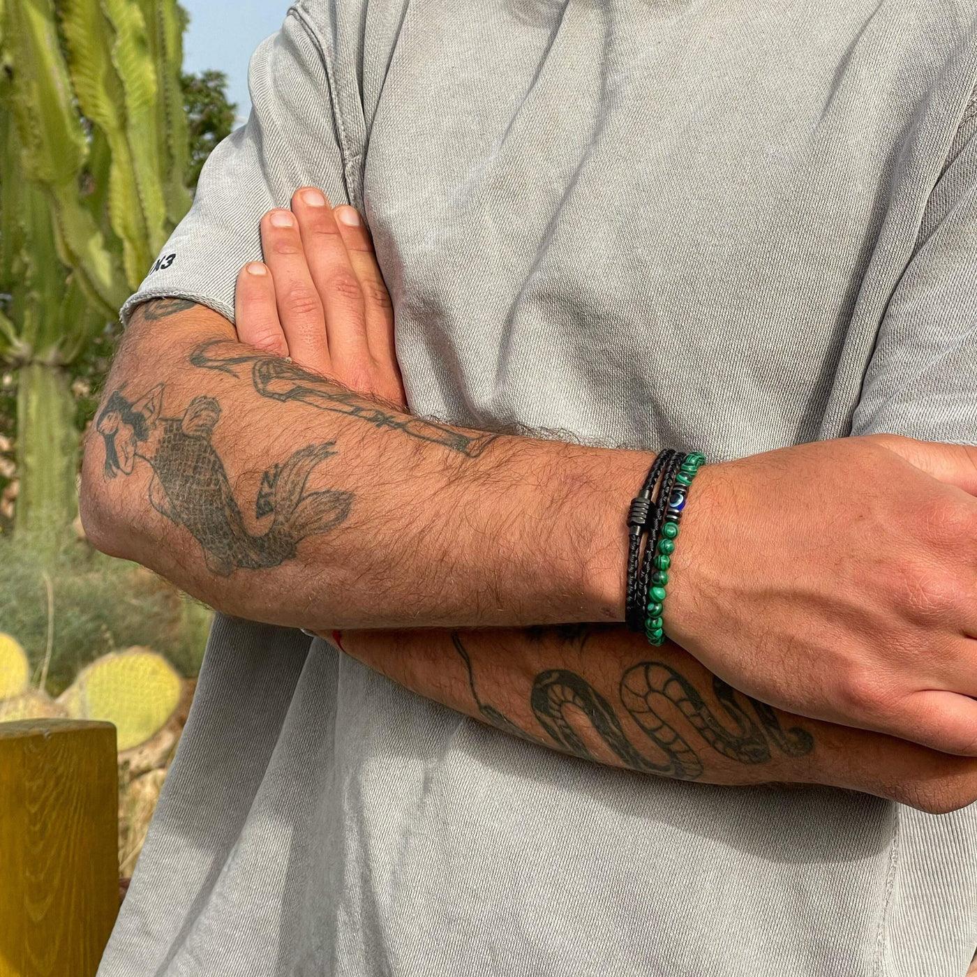 Seaspray Black men's bracelet – Rivo Coast