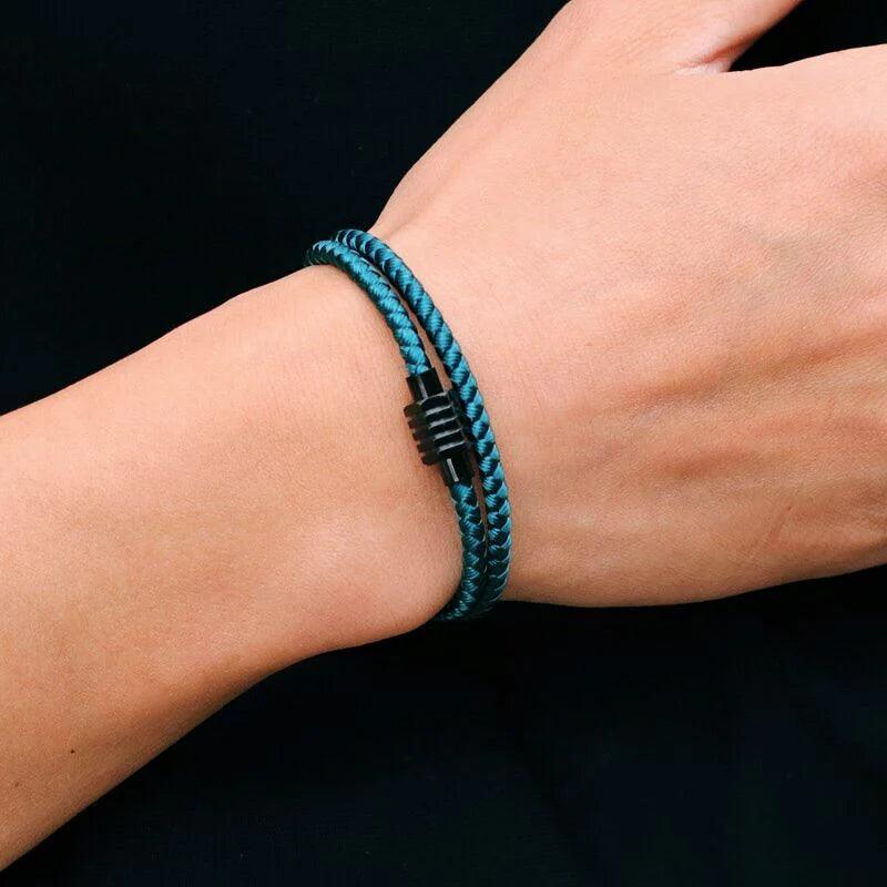 Seaspray Peacock Blue men's bracelet – Rivo Coast