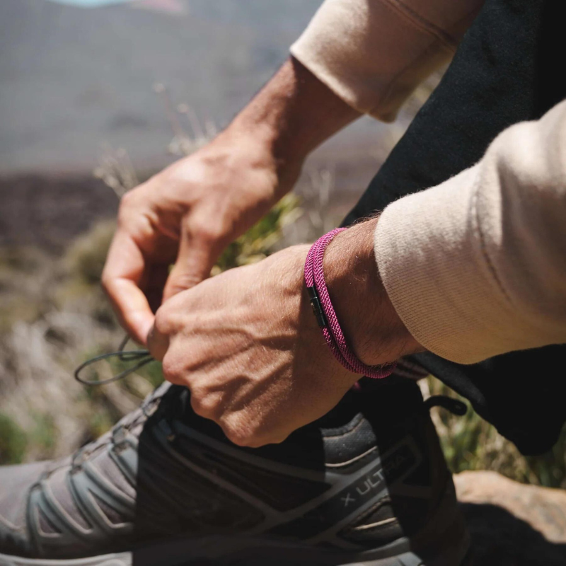 Swell Burgundy men's bracelet – Rivo Coast