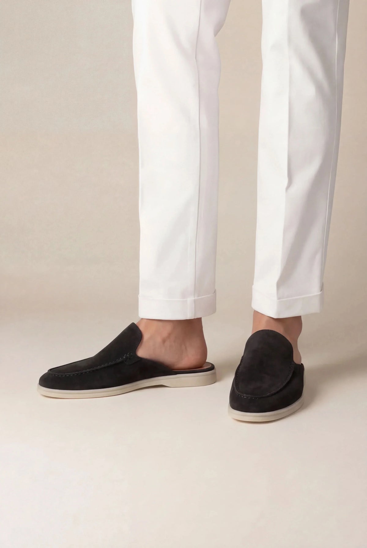 Black Yacht Suede Mule