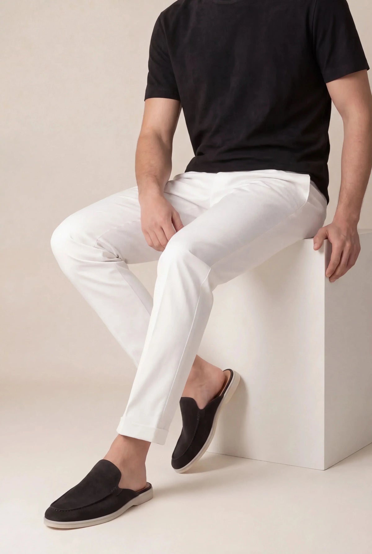 Black Yacht Suede Mule
