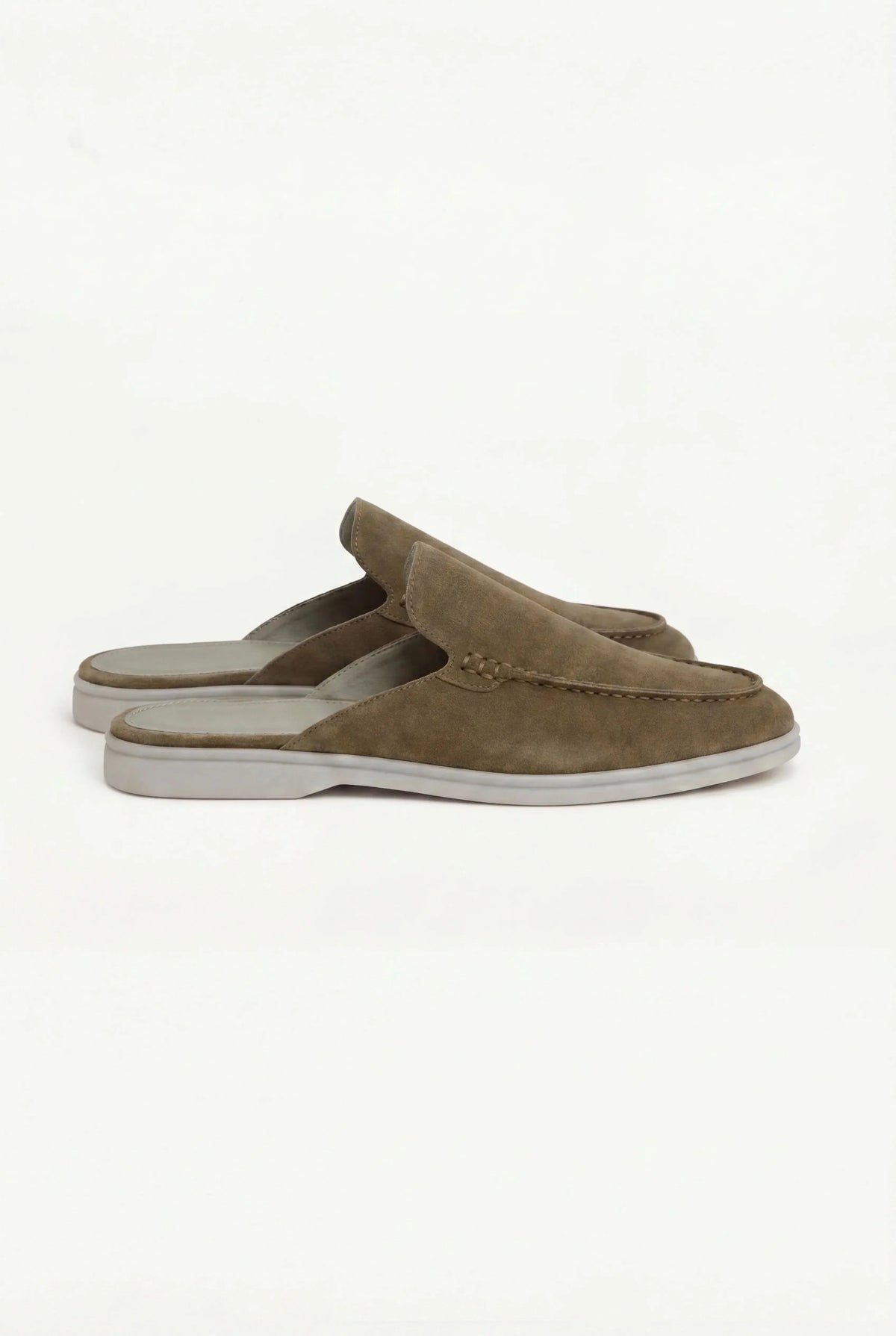 Olive Yacht Suede Mule