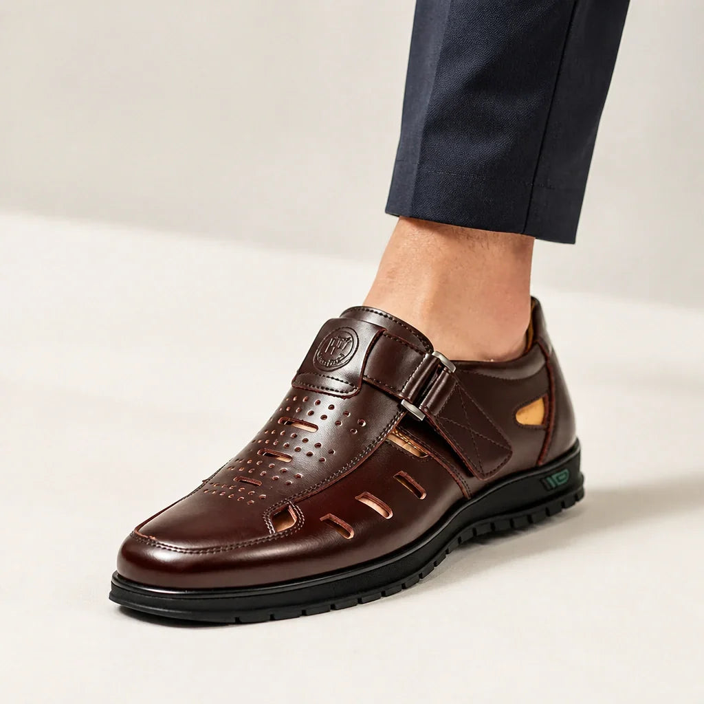 The Benoit Leather Sandal