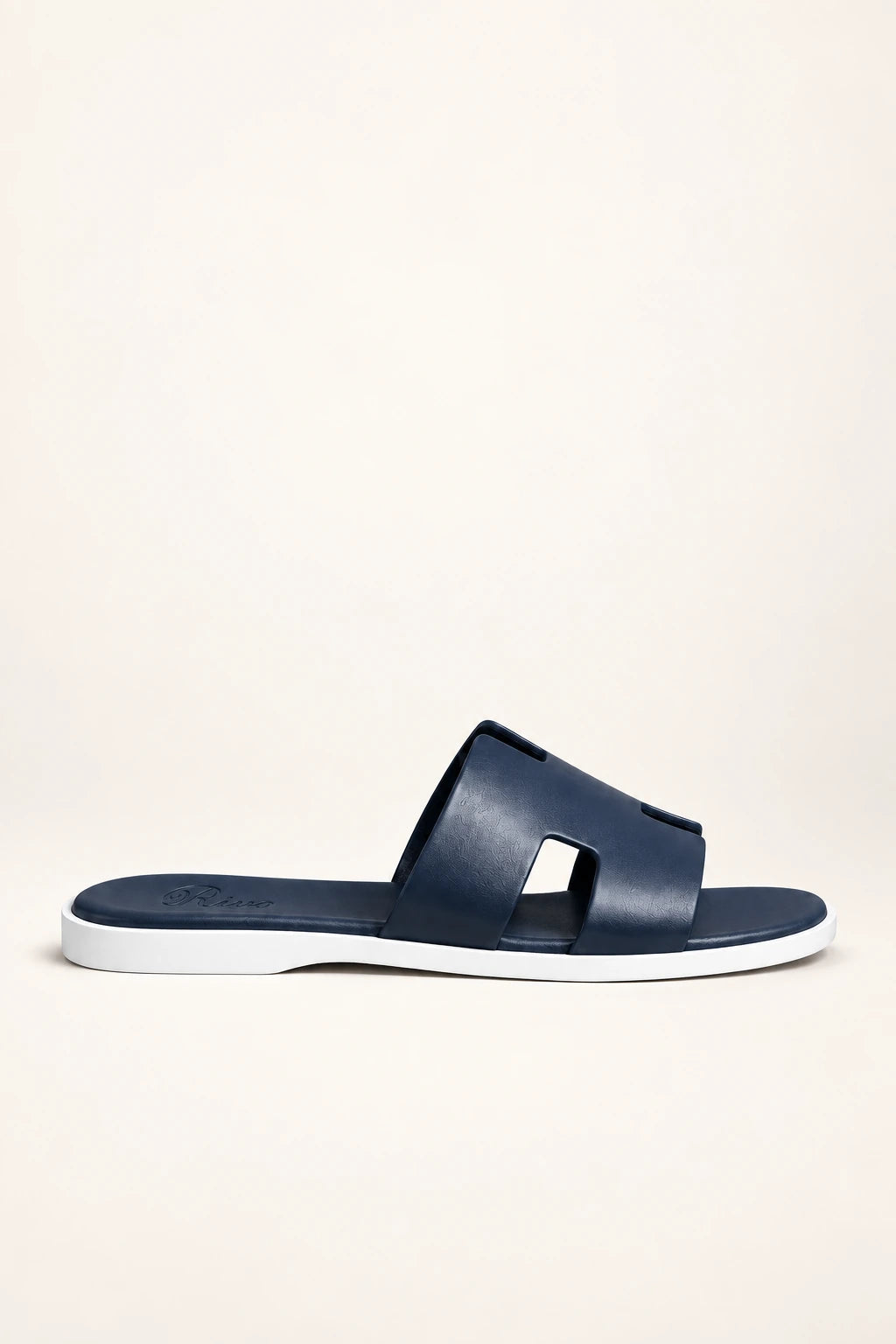 Santorini Leather Sandal Navy