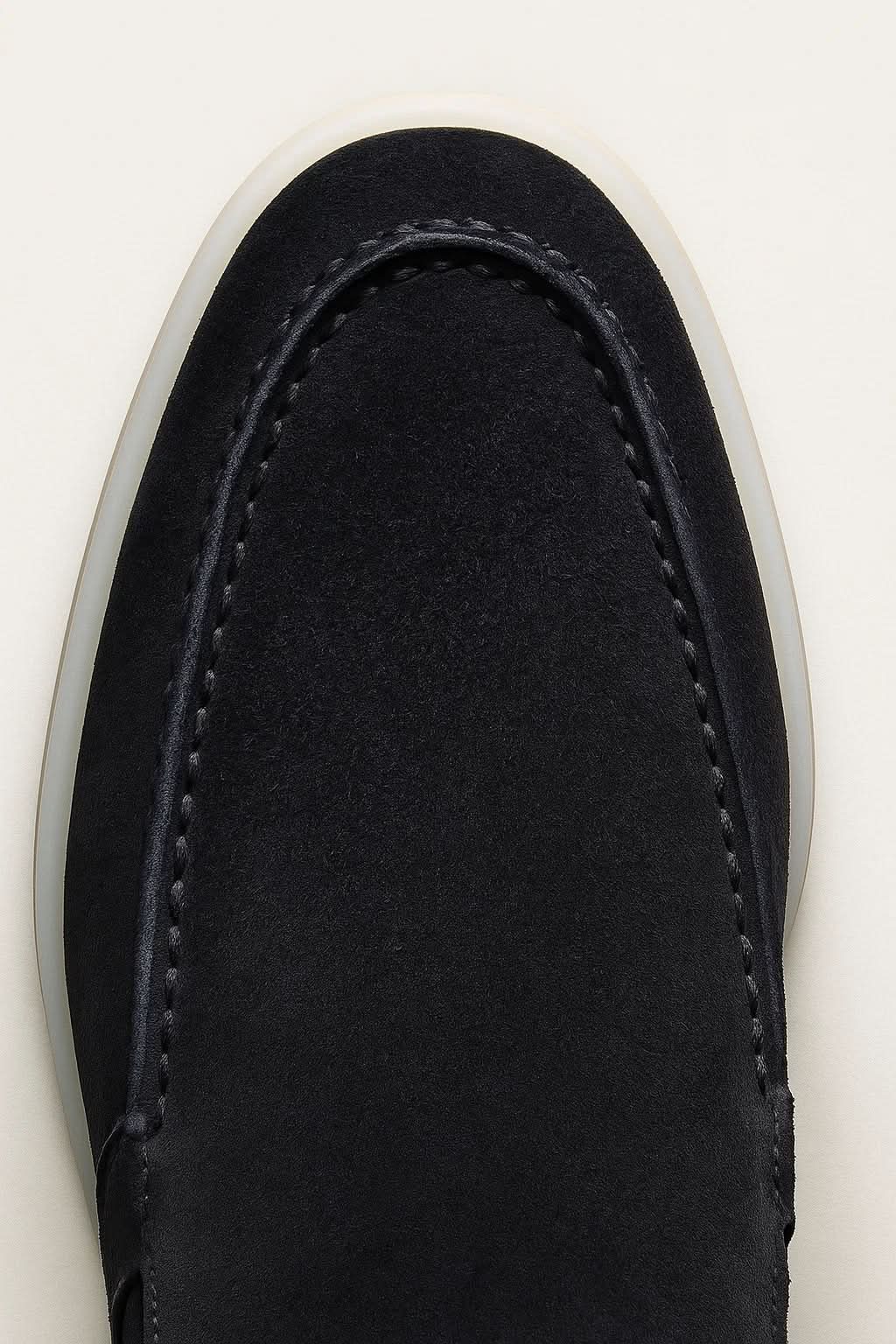 Classic Suede Loafer Navy Blue