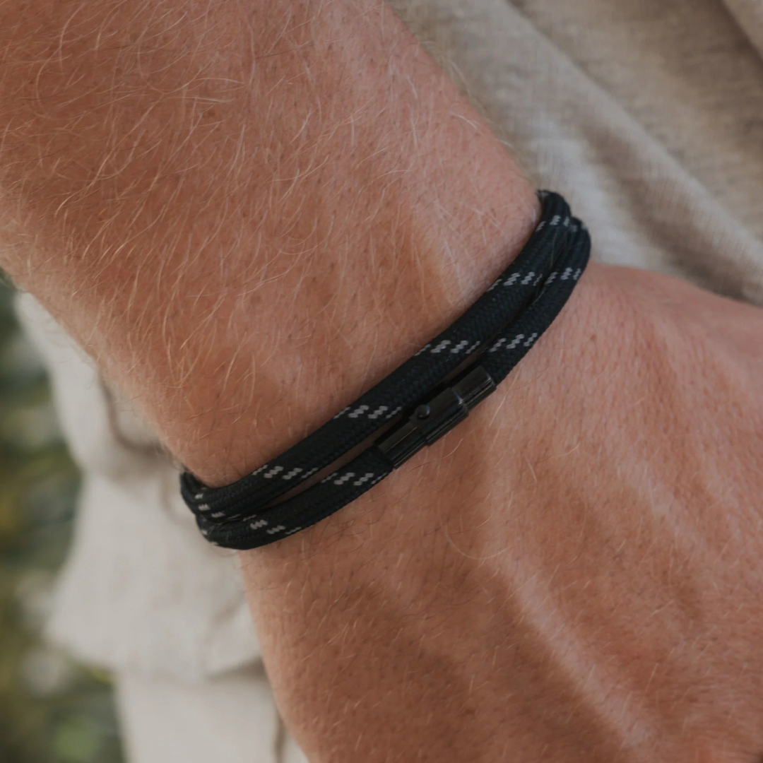 Reef Black men's bracelet – Rivo Coast