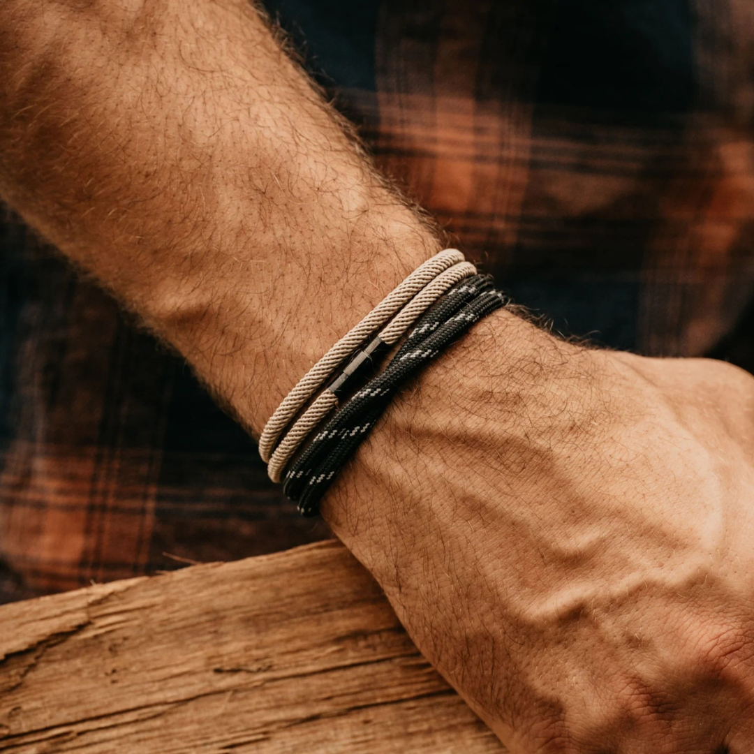 Reef Black men's bracelet – Rivo Coast