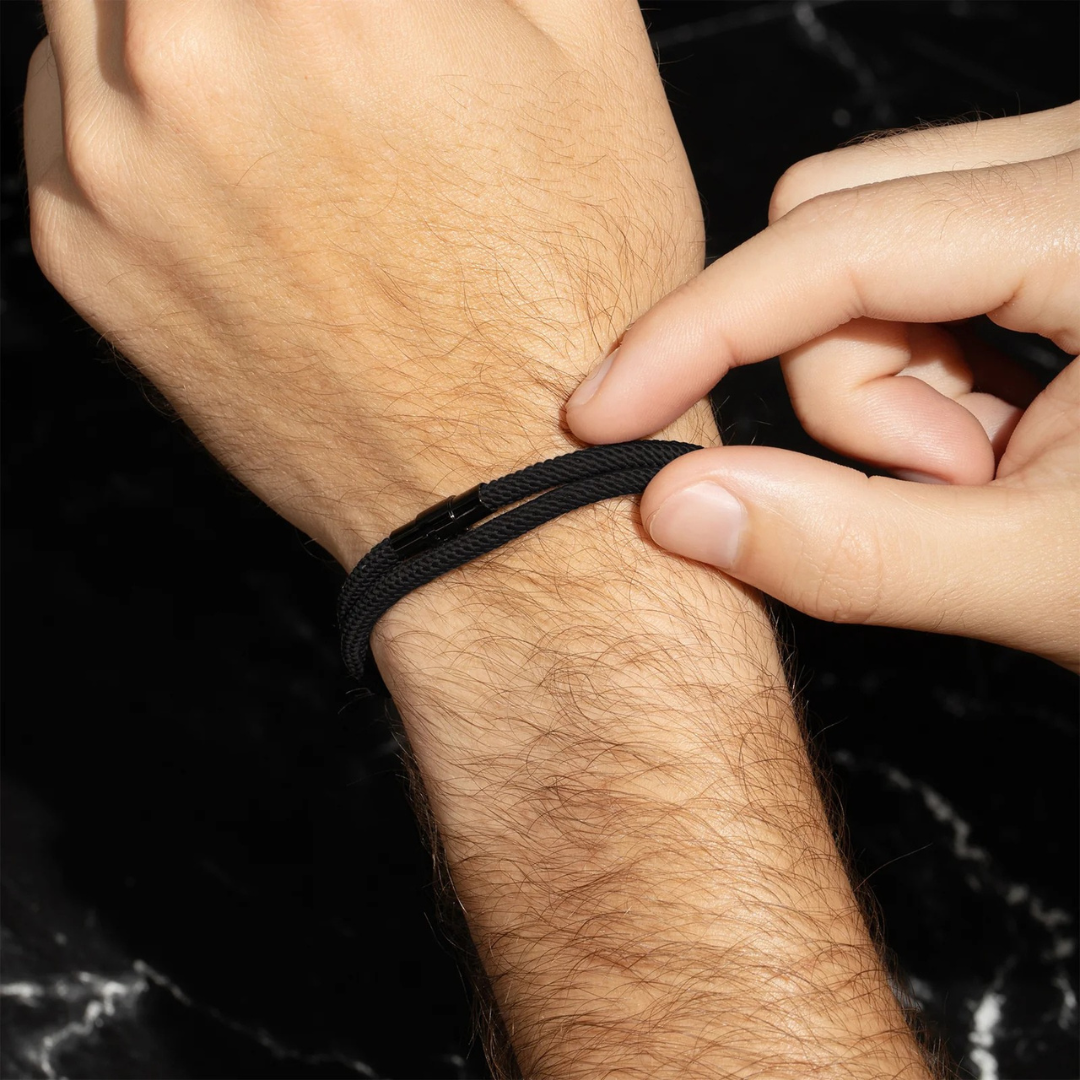 Swell Black men's bracelet – Rivo Coast