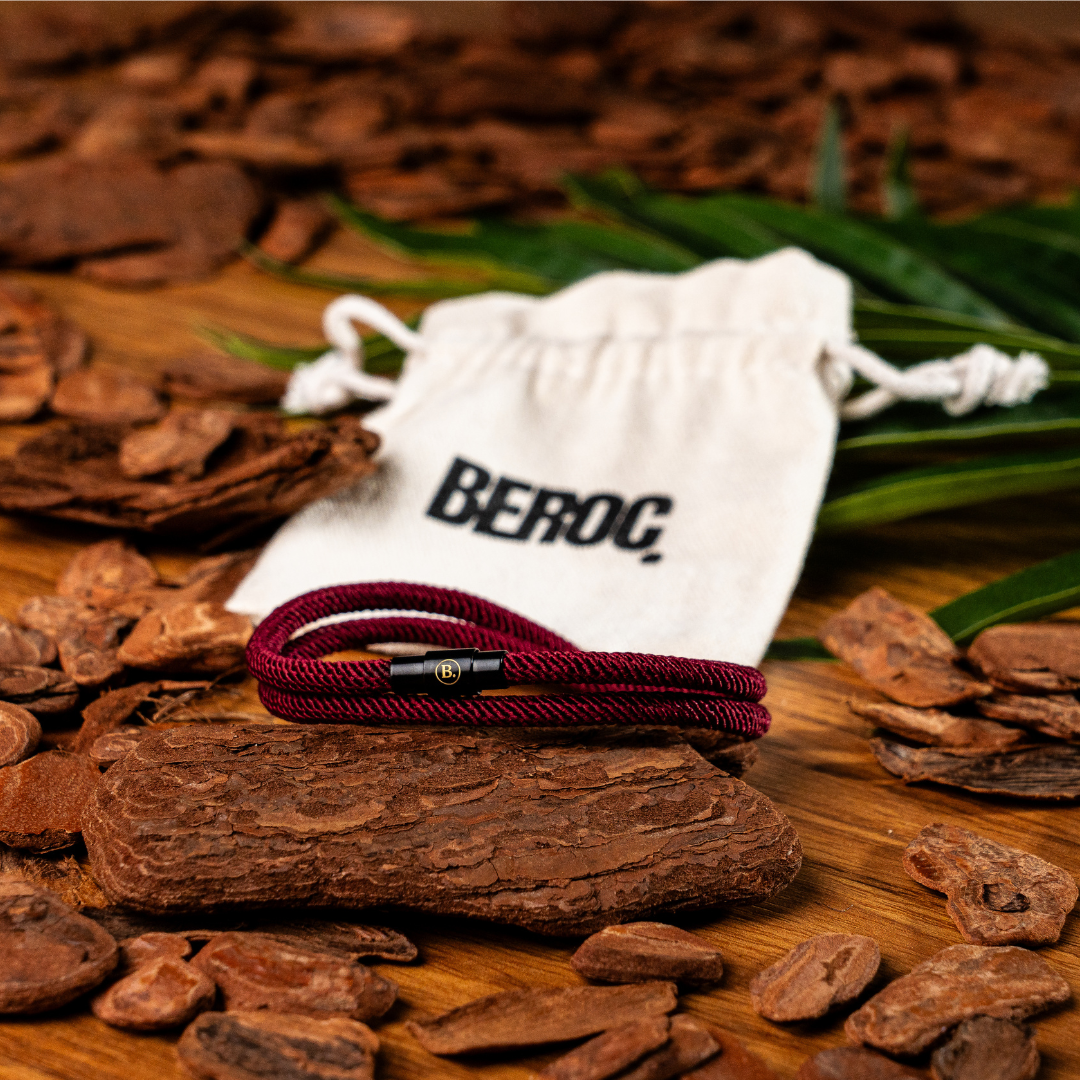 Swell Burgundy men's bracelet – Rivo Coast