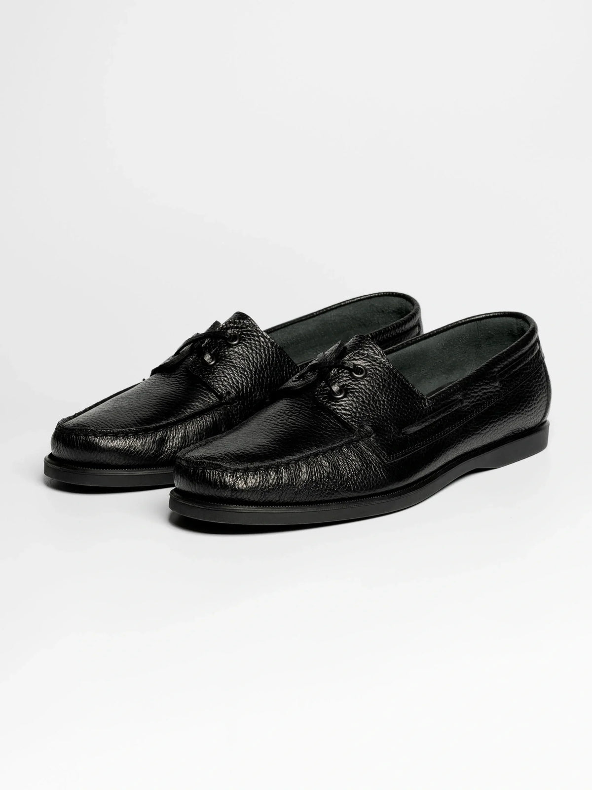 The Boat Shoe - Black Grain