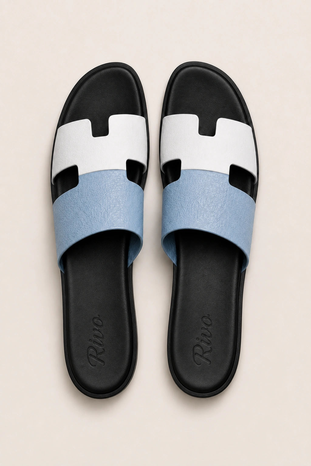 Capri Leather Sandal Sky Blue