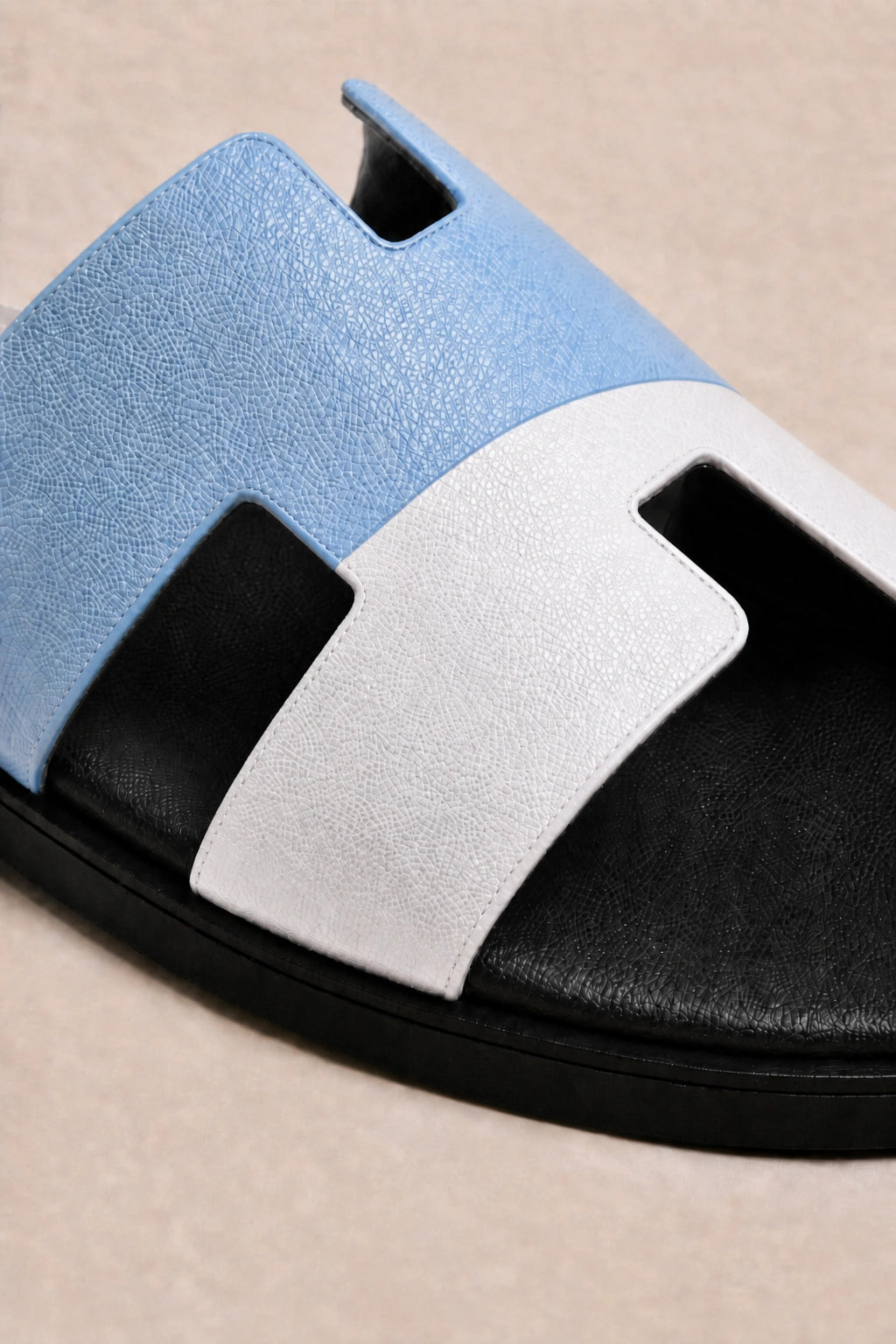 Capri Leather Sandal Sky Blue
