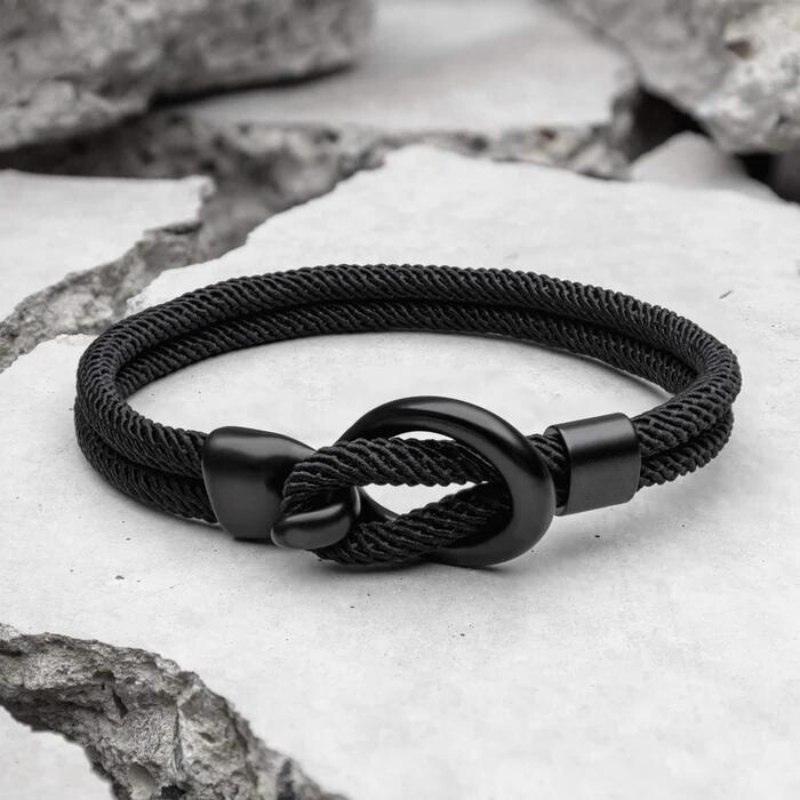 Drift Black men's bracelet – Rivo Coast