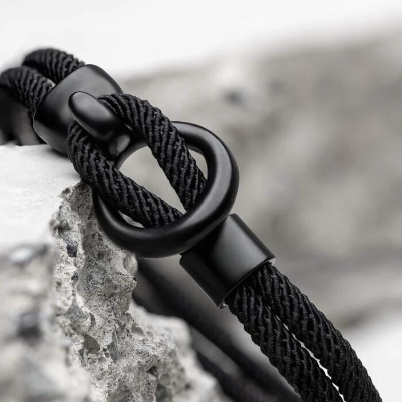 Drift Black men's bracelet – Rivo Coast