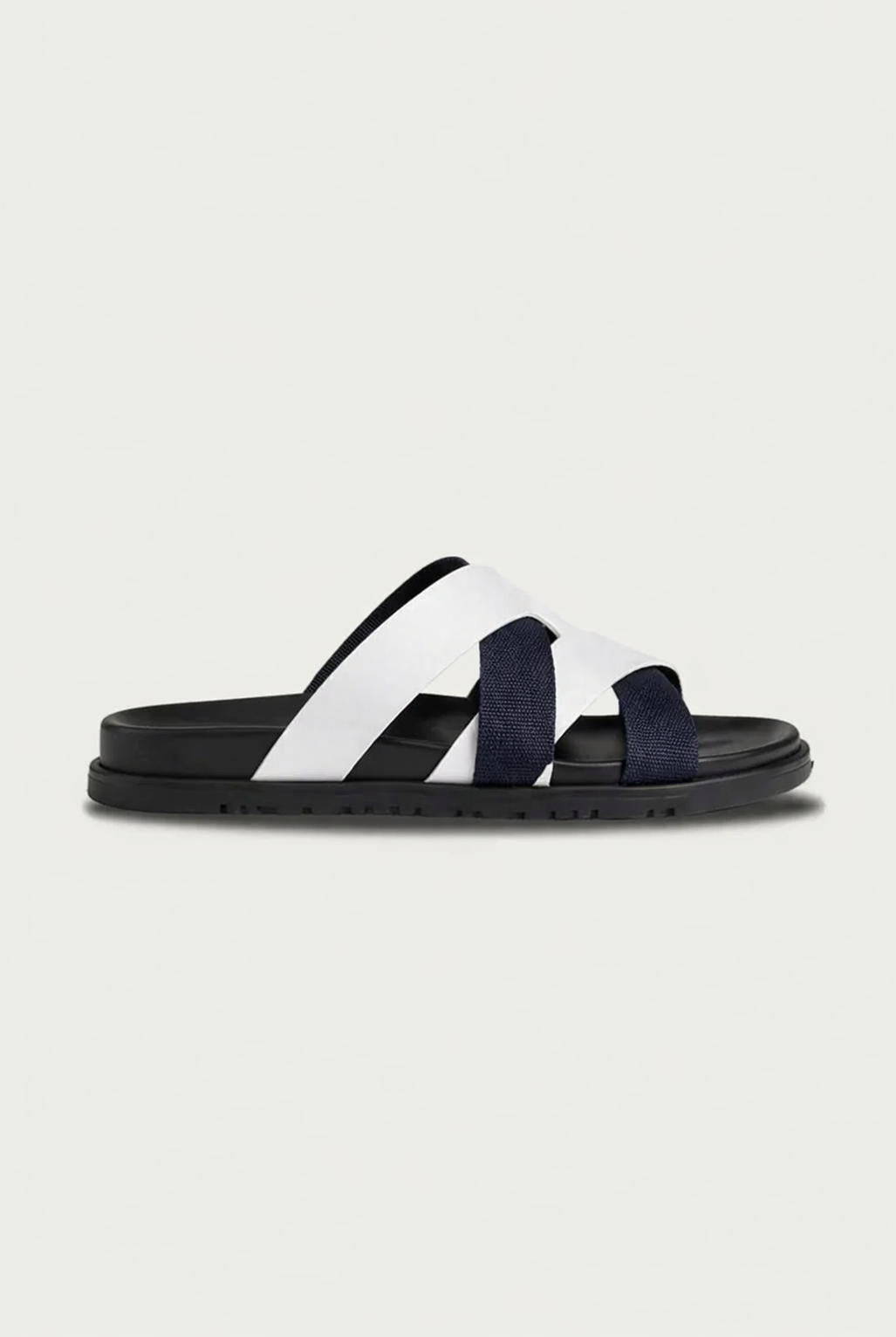 Palermo Leather Sandal White Navy