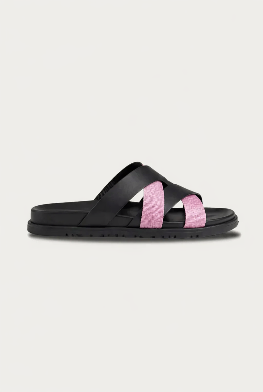 Palermo Leather Sandal Black Pink