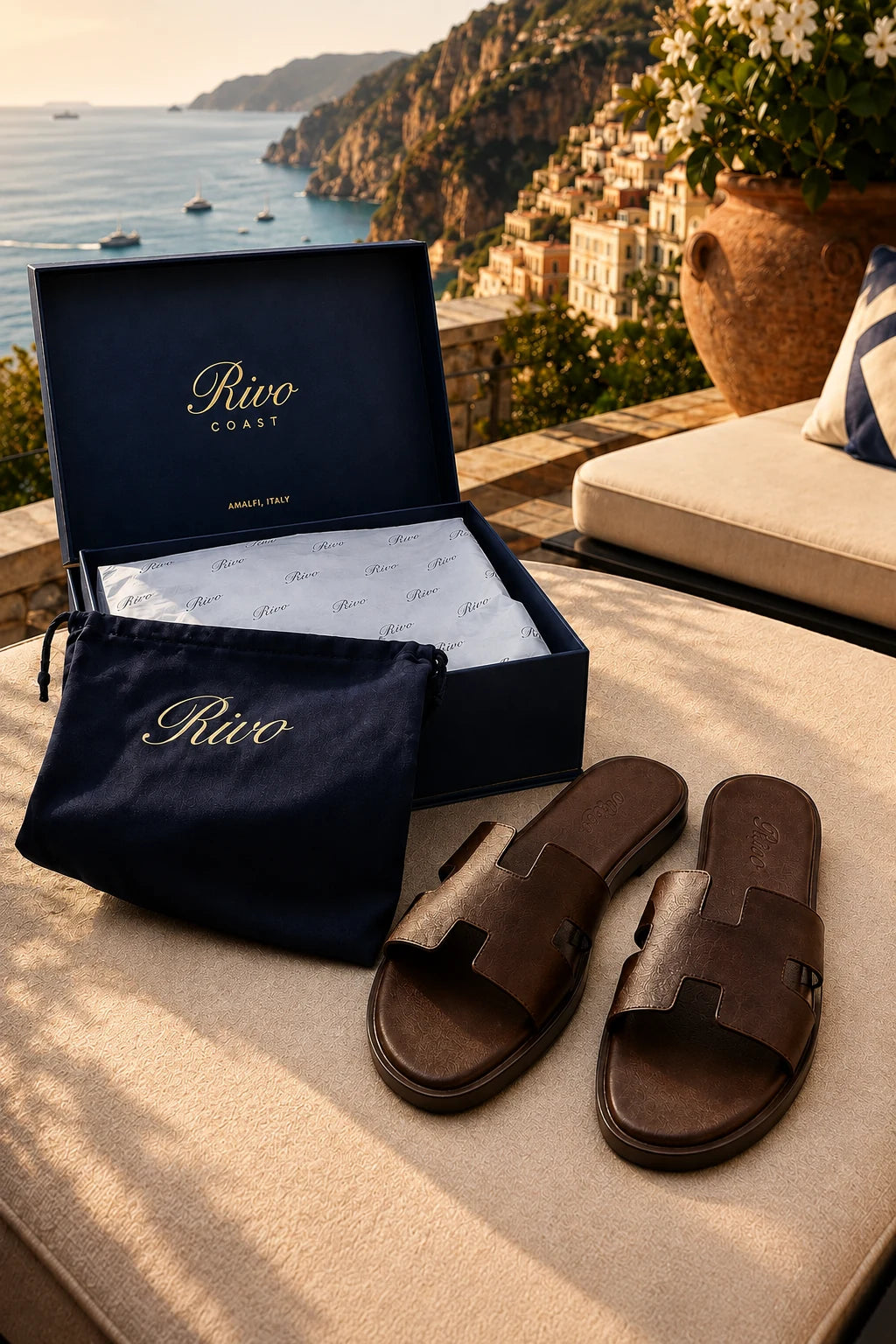 Coastal Leather Sandal Dark Brown