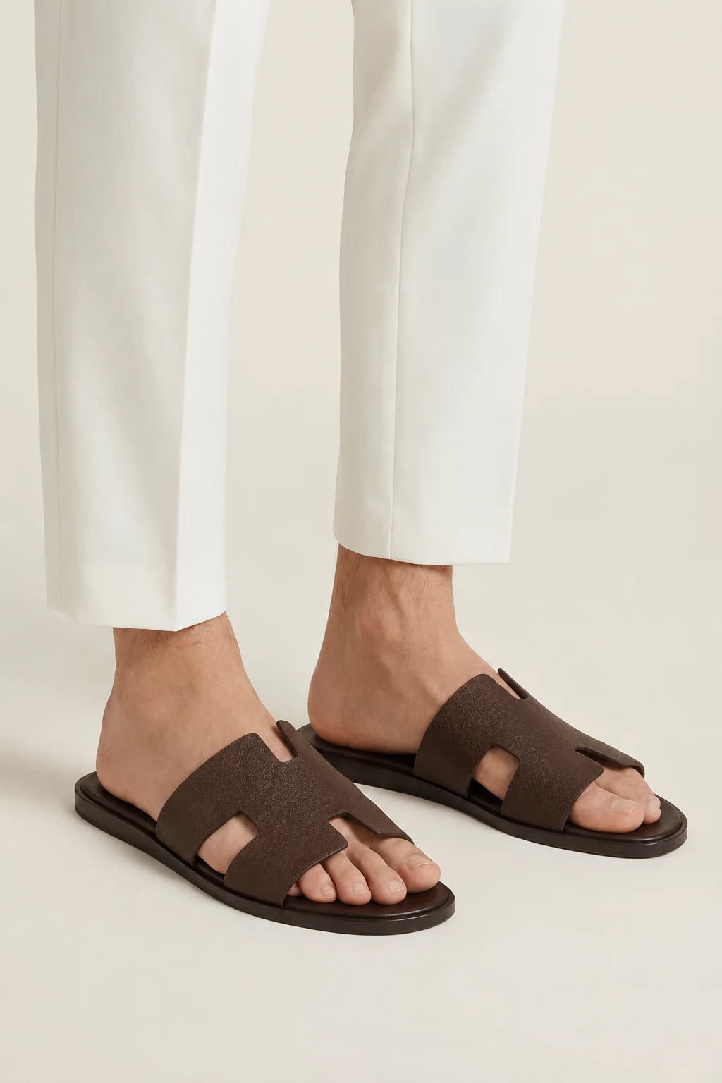 Coastal Leather Sandal Dark Brown