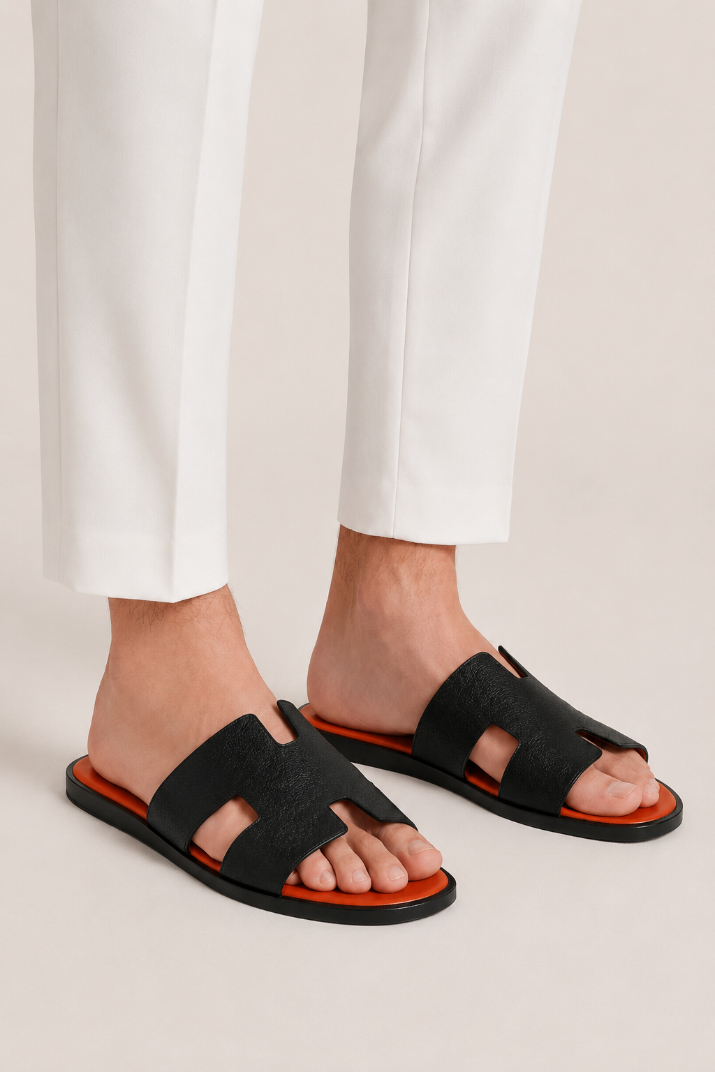 Sorrento Leather Sandal Orange