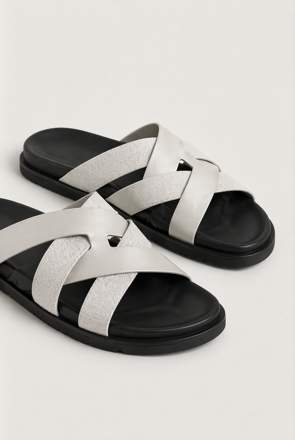 Palermo Leather Sandal Light Gray