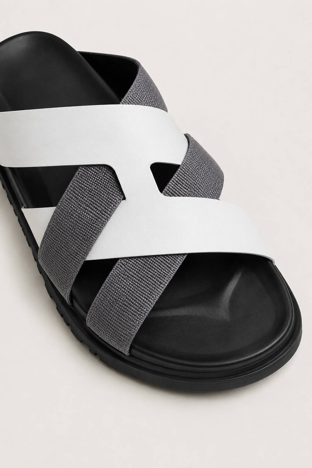 Palermo Leather Sandal White Silver