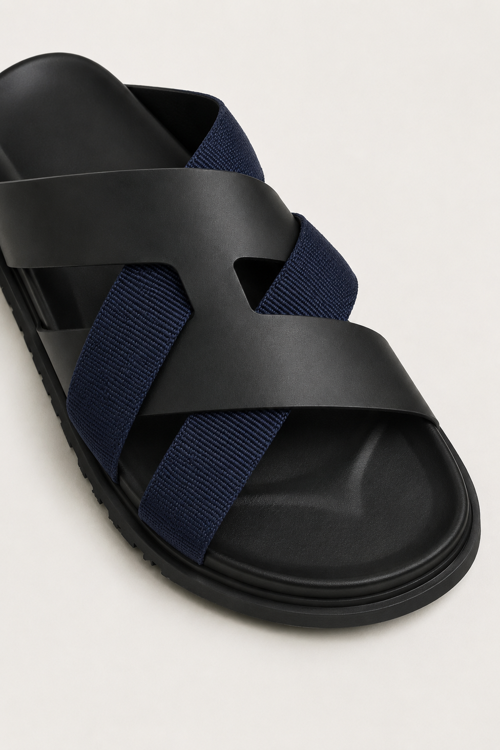 Palermo Leather Sandal Navy Black