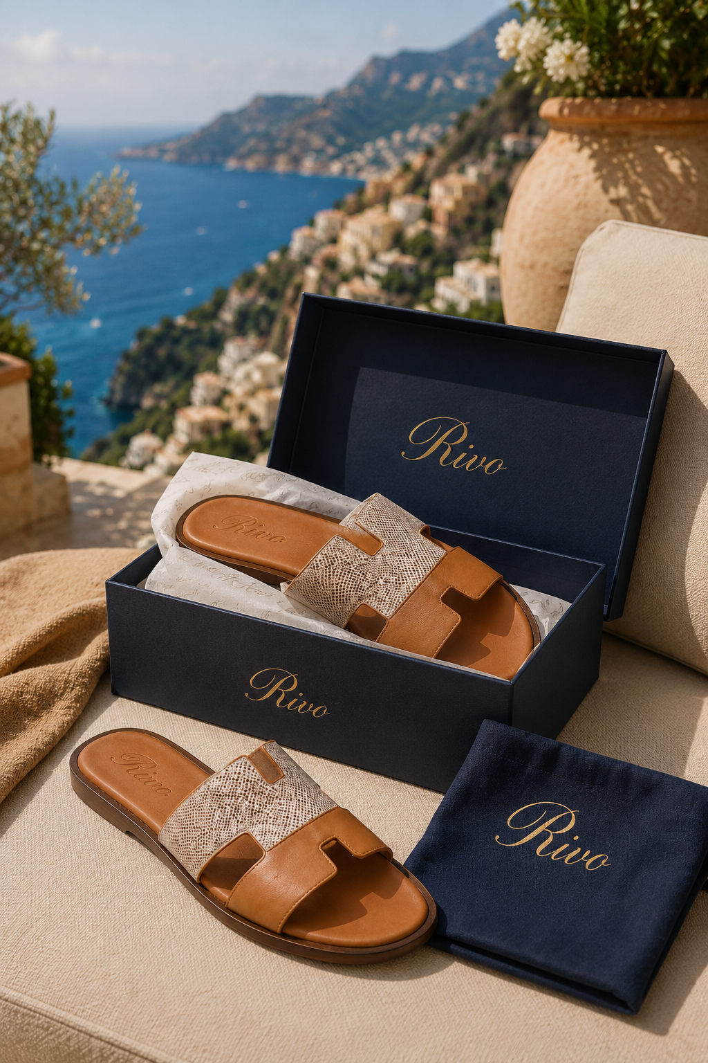 Ravello Leather Sandal Tan