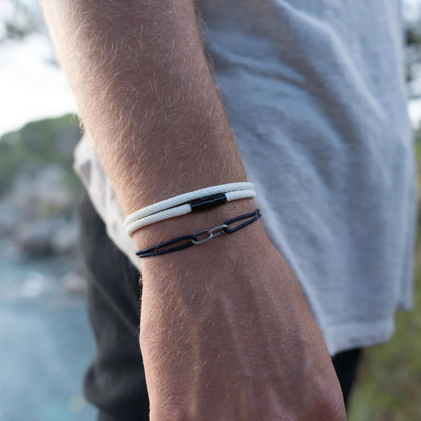 Swell White men's bracelet – Rivo Coast