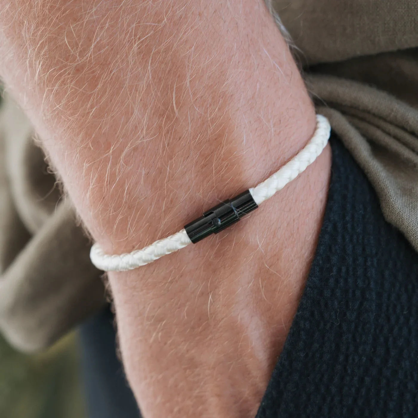 Lanyard White men's bracelet – Rivo Coast