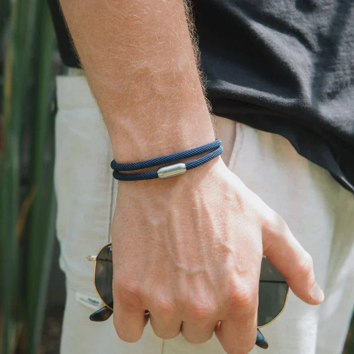 Harbor Dark Blue men's bracelet – Rivo Coast