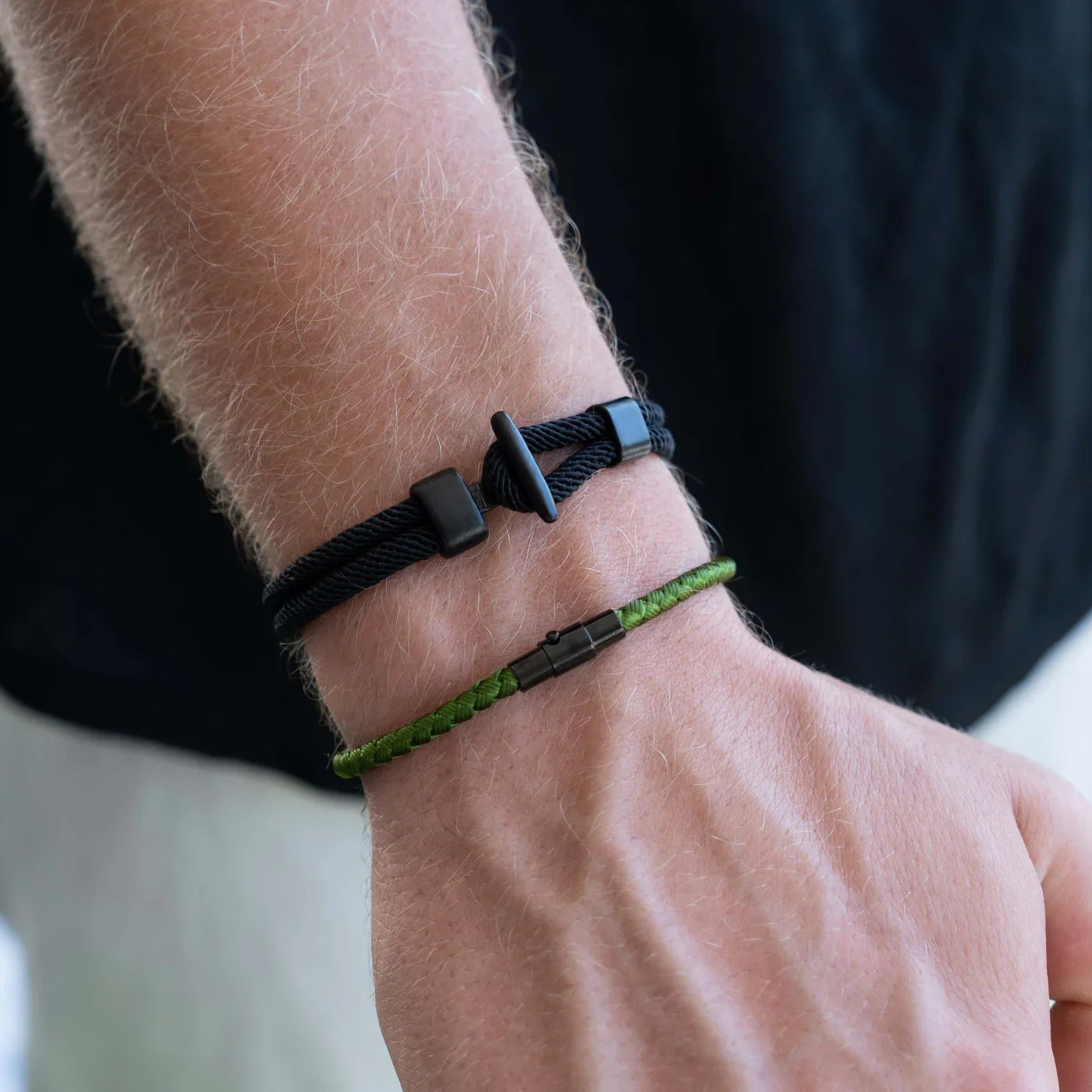 Slate Black men's bracelet – Rivo Coast