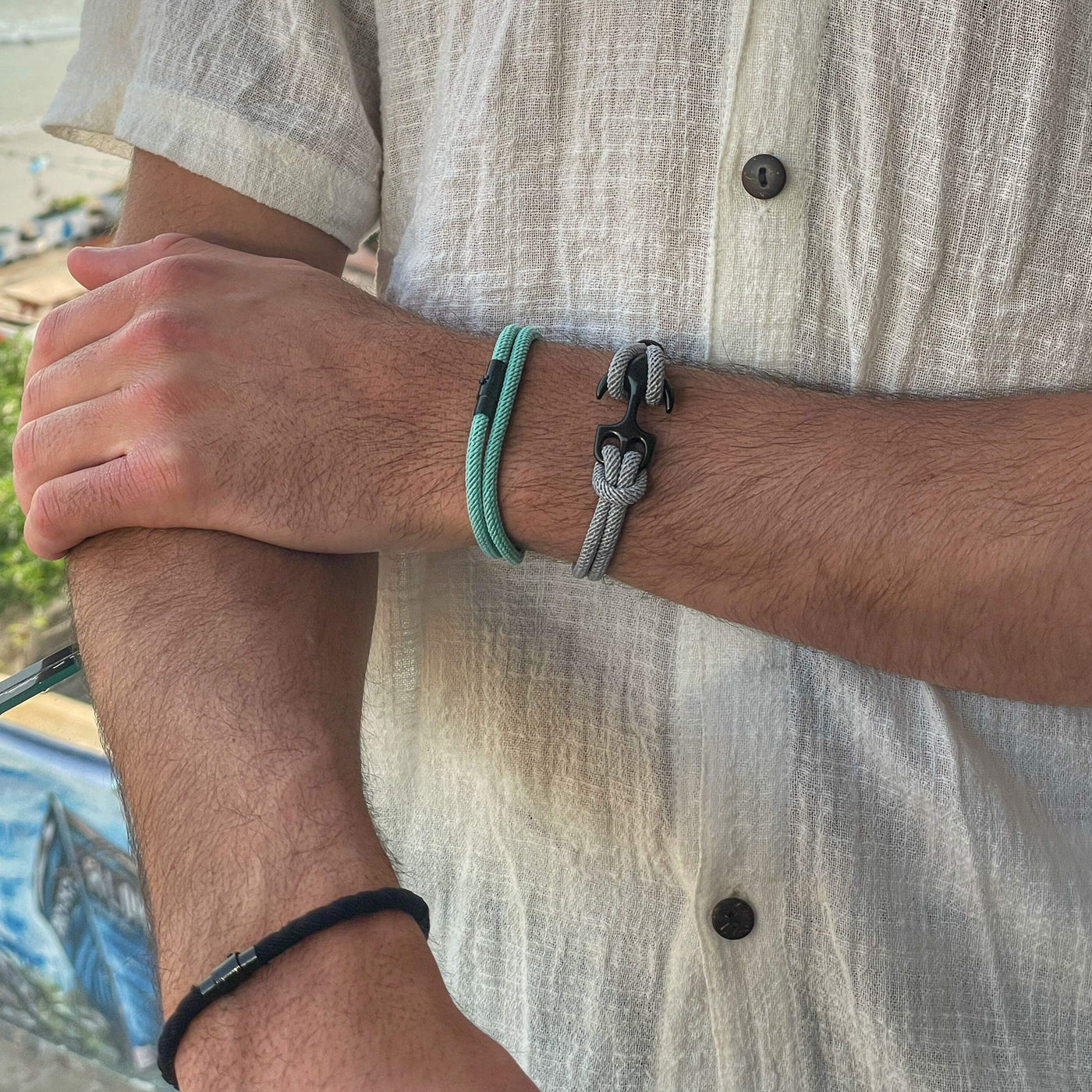 Swell Light Blue men's bracelet – Rivo Coast