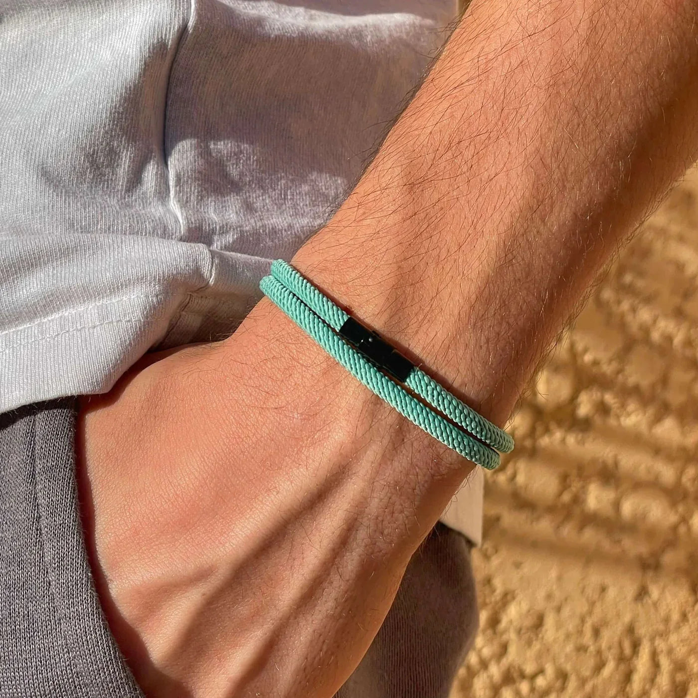 Swell Light Blue men's bracelet – Rivo Coast