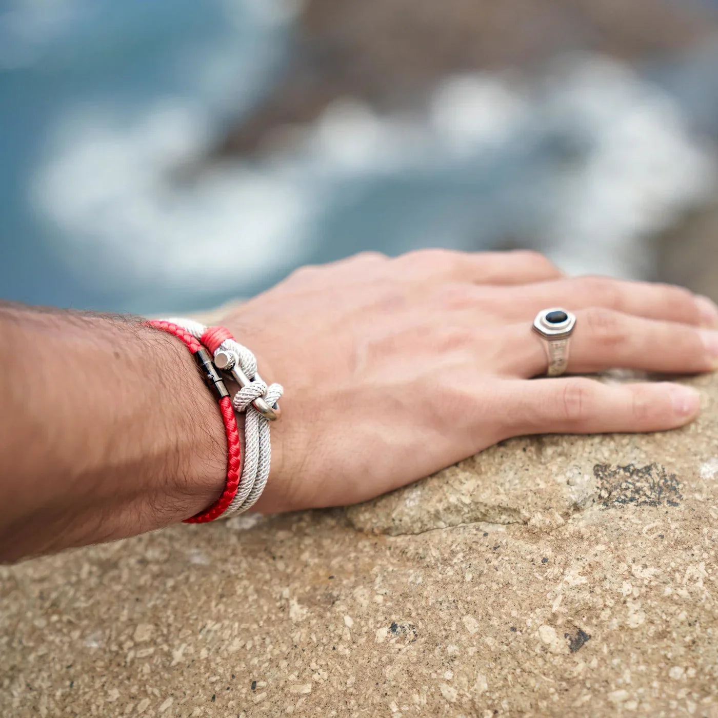 Lanyard Red men's bracelet – Rivo Coast
