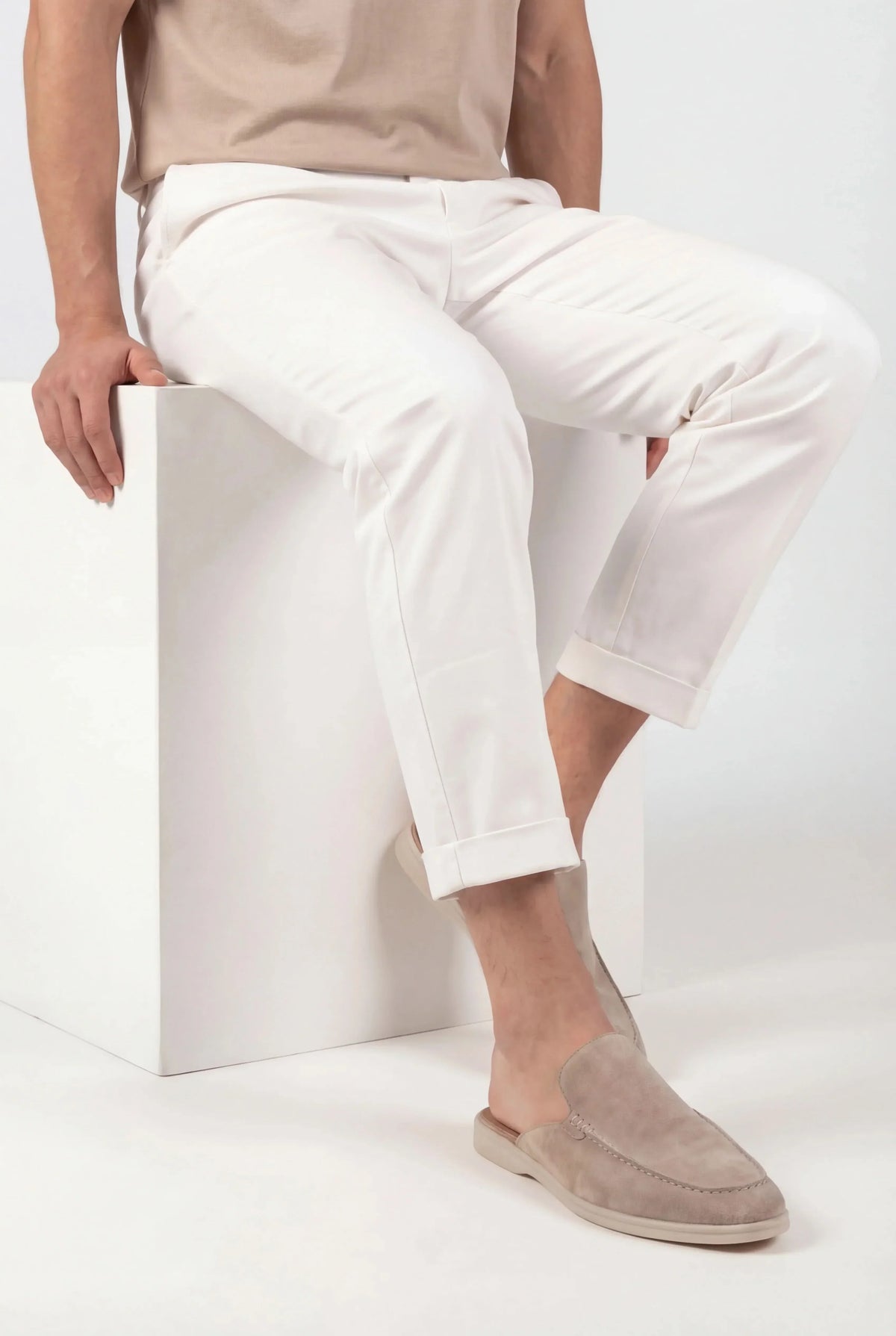 Beige Yacht Suede Mule