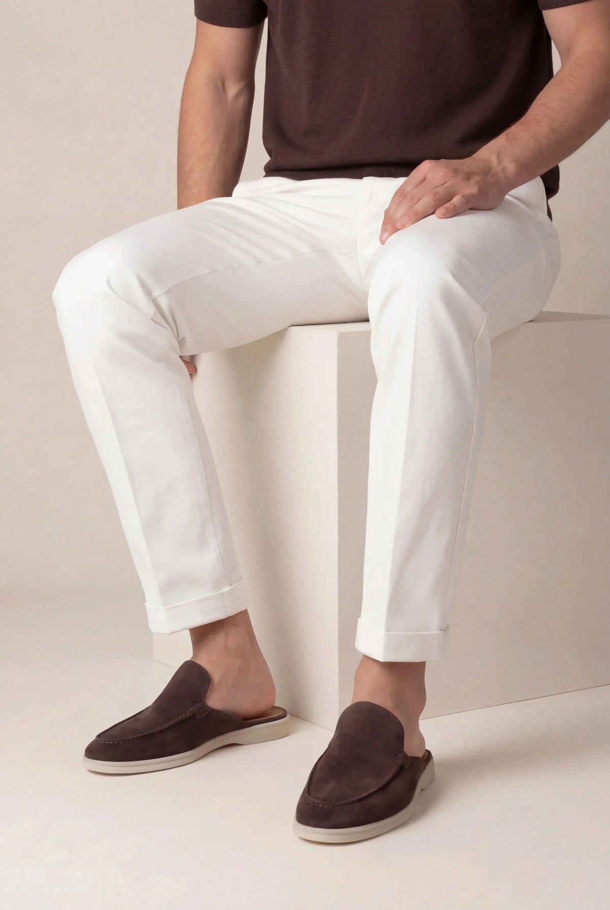 Brown Yacht Suede Mule