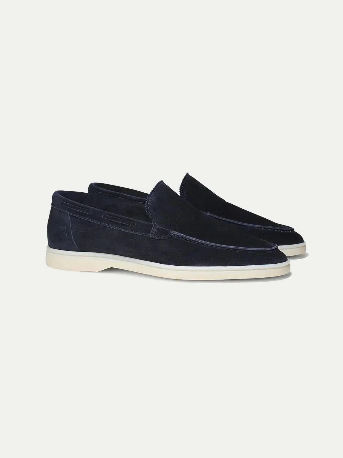 Classic Suede Loafer Navy Blue